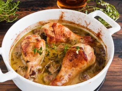 Poulet au cidre en cocotte